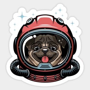 Pug astronaute Sticker